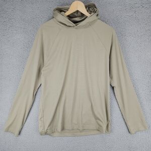 Gap Fit Men's Active Hoodie Medium Winter Twig Brown Wicking MSRP $59.95